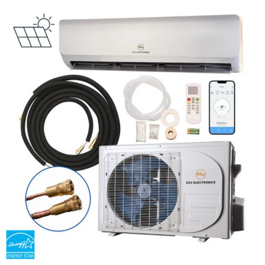 EG4® 12K Hybrid Solar-Powered Mini-Split AC/DC Air Conditioner/Heat Pump - 12000BTU