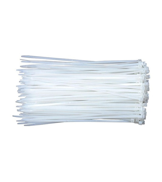8-Inch Zip Tie with Panel Clip (Pack of 100)