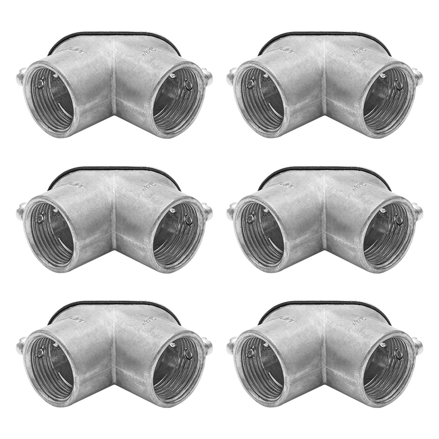 EMT Pulling Elbow - 3/4 Inch, 90 Degree, Die Cast, Zinc Plated (Pack of 100)