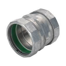 EMT Compression Coupling (Raintight) - 1-1/4 Inch, 2-1/16 Inch, Ball Burnished, Mirror Smooth, Die Cast (Pack of 100)