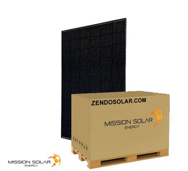 Mission Solar Energy 380W 66-Cell PERC Solar Panel Pallet (30 Panels) - Black on Black, 1000V, MSE380SX5R