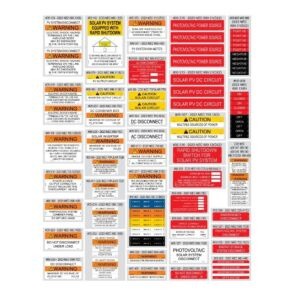 PV Labels 2023 NEC Value Pack 88pcs, 05-523