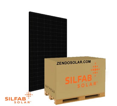 Silfab Solar 430W 108 Half-Cell Solar Panel Pallet (26 Panels) - 1000V Black on Black, SIL 430 QD | Reliable Solar Power Solution