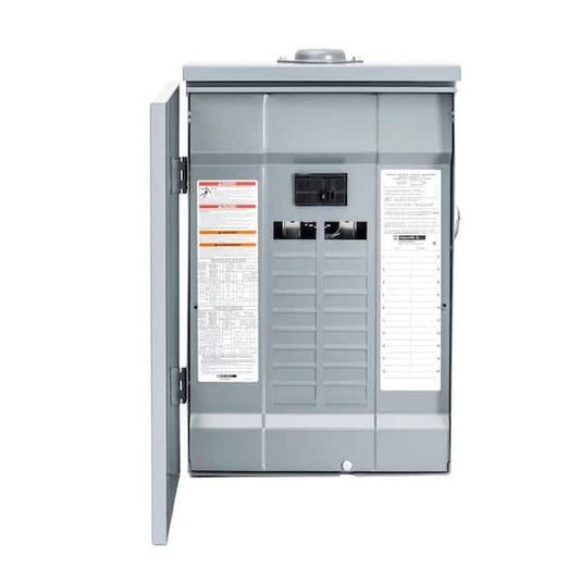 Square D Load Center | Aluminum Bus | Convertible Main Lug | 125 A | 40 Circuit | 20 Spaces | Outdoor